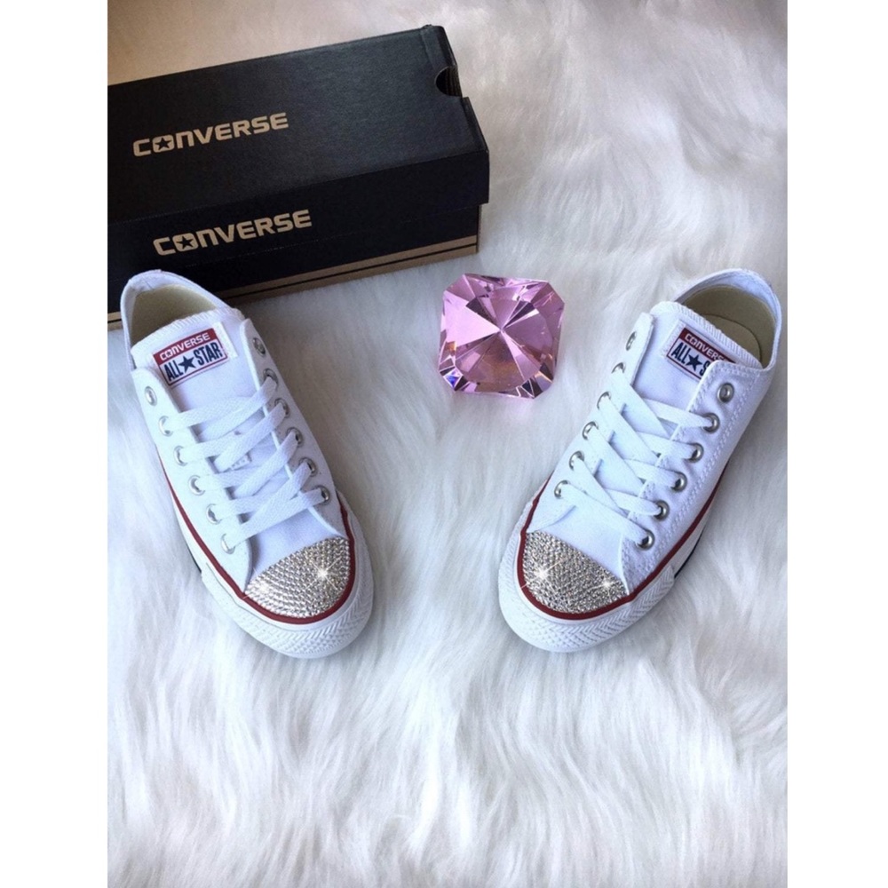 ✨Custom Bling Converse (White)✨